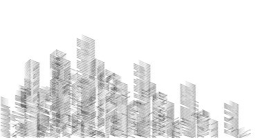 soyut mimari duvar kağıdı tasarımı, dijital konsept arkaplan