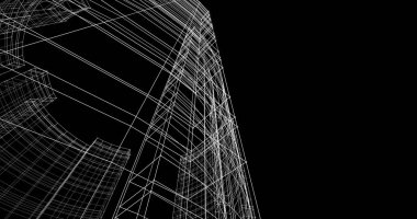 soyut mimari duvar kağıdı tasarımı, dijital konsept arkaplan