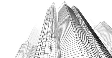 soyut mimari duvar kağıdı tasarımı, dijital konsept arkaplan