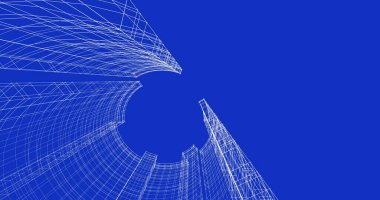 soyut mimari duvar kağıdı tasarımı, dijital konsept arkaplan