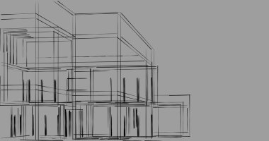 soyut mimari duvar kağıdı tasarımı, dijital konsept arkaplan