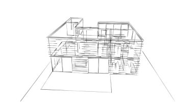 soyut mimari duvar kağıdı tasarımı, dijital konsept arkaplan