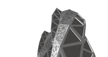 soyut mimari duvar kağıdı tasarımı, dijital konsept arkaplan