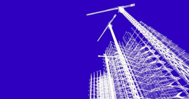 soyut mimari duvar kağıdı tasarımı, dijital konsept arkaplan