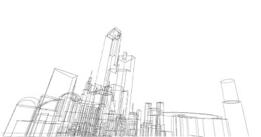 soyut mimari duvar kağıdı tasarımı, dijital konsept arkaplan