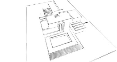 soyut mimari duvar kağıdı tasarımı, dijital konsept arkaplan