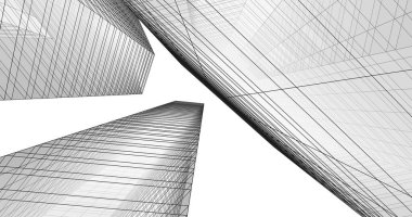 soyut mimari duvar kağıdı tasarımı, dijital konsept arkaplan