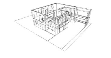soyut mimari duvar kağıdı tasarımı, dijital konsept arkaplan