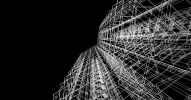 soyut mimari duvar kağıdı tasarımı, dijital konsept arkaplan