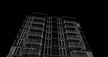 soyut mimari duvar kağıdı tasarımı, dijital konsept arkaplan