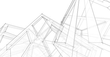 soyut mimari duvar kağıdı tasarımı, dijital konsept arkaplan