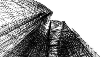 soyut mimari duvar kağıdı tasarımı, dijital konsept arkaplan