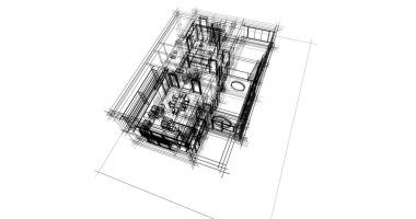 soyut mimari duvar kağıdı tasarımı, dijital konsept arkaplan