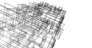 soyut mimari duvar kağıdı tasarımı, dijital konsept arkaplan