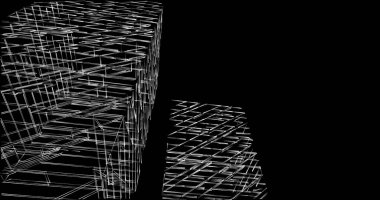 soyut mimari duvar kağıdı tasarımı, dijital konsept arkaplan