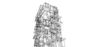 soyut mimari duvar kağıdı tasarımı, dijital konsept arkaplan
