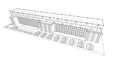 soyut mimari duvar kağıdı tasarımı, dijital konsept arkaplan