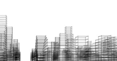 soyut mimari duvar kağıdı tasarımı, dijital konsept arkaplan