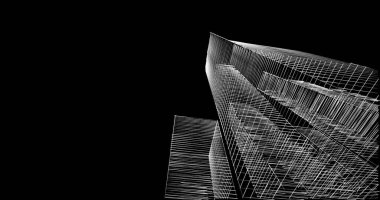 soyut mimari duvar kağıdı tasarımı, dijital konsept arkaplan