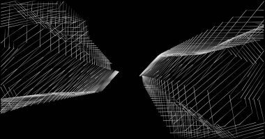 soyut mimari duvar kağıdı tasarımı, dijital konsept arkaplan