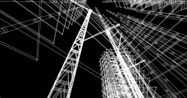 soyut mimari duvar kağıdı tasarımı, dijital konsept arkaplan