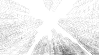 soyut mimari duvar kağıdı tasarımı, dijital konsept arkaplan