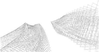 soyut mimari duvar kağıdı tasarımı, dijital konsept arkaplan