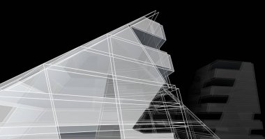 soyut mimari duvar kağıdı tasarımı, dijital konsept arkaplan