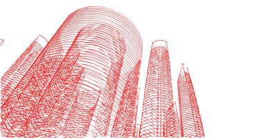 soyut mimari duvar kağıdı tasarımı, dijital konsept arkaplan