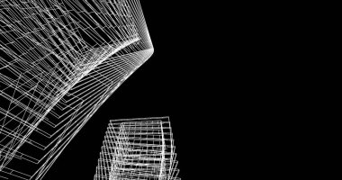 soyut mimari duvar kağıdı tasarımı, dijital konsept arkaplan