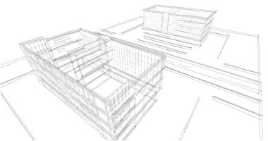 soyut mimari duvar kağıdı tasarımı, dijital konsept arkaplan