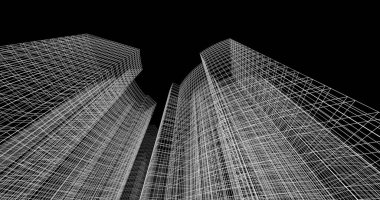 soyut mimari duvar kağıdı tasarımı, dijital konsept arkaplan