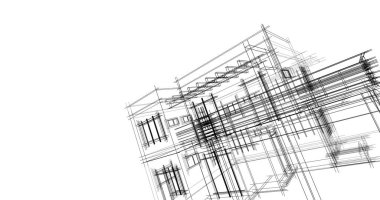 soyut mimari duvar kağıdı tasarımı, dijital konsept arkaplan