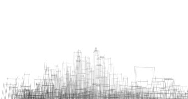 soyut mimari duvar kağıdı tasarımı, dijital konsept arkaplan