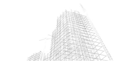 soyut mimari duvar kağıdı tasarımı, dijital konsept arkaplan