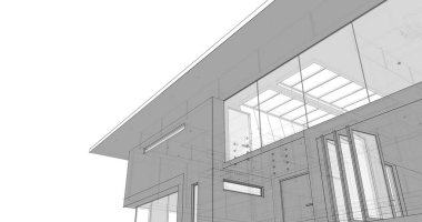 minimal geometrik mimari binalar tasarımı