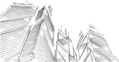 eskiz sanatı, geometrik mimari binalar tasarımı
