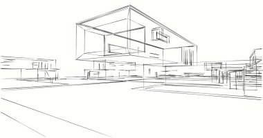 soyut mimari duvar kağıdı tasarımı, dijital konsept arkaplan