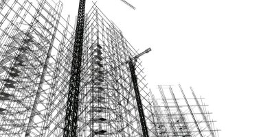 soyut mimari duvar kağıdı tasarımı, dijital konsept arkaplan