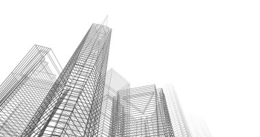 soyut mimari duvar kağıdı tasarımı, dijital konsept arkaplan