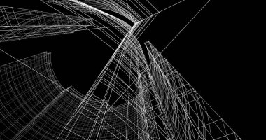 soyut mimari duvar kağıdı tasarımı, dijital konsept arkaplan