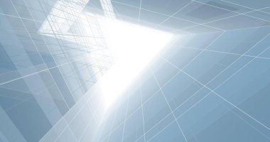 Arkaplanda mimari bina 3d illüstrasyon