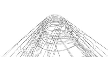 soyut mimari duvar kağıdı tasarımı, dijital konsept arkaplan