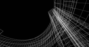 minimal çizim sanatı, geometrik mimari binalar tasarımı