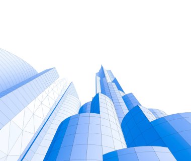 Mimari sanat konseptinde soyut çizgiler, minimum geometrik şekiller. 