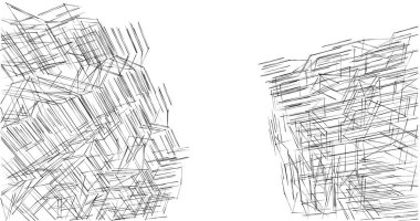 soyut mimari duvar kağıdı tasarımı, dijital konsept arkaplan