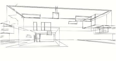 soyut mimari duvar kağıdı tasarımı, dijital konsept arkaplan