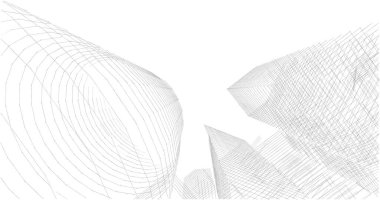 soyut mimari duvar kağıdı tasarımı, dijital konsept arkaplan