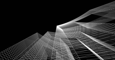 soyut mimari duvar kağıdı tasarımı, dijital konsept arkaplan