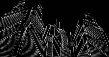 eskiz sanatı, geometrik mimari binalar tasarımı